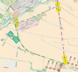 Umleitungsstrecke der gesperrten K 30